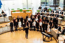 Kinderchor der Rudolf-Hildebrand-Schule aus Markkleeberg singt.